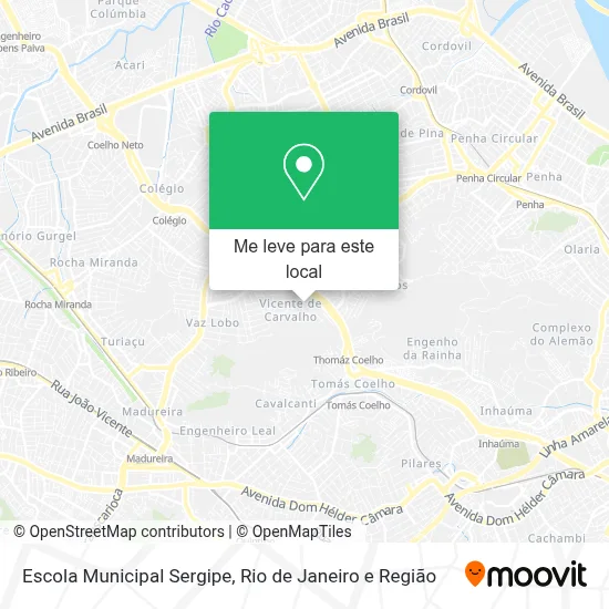 Escola Municipal Sergipe mapa
