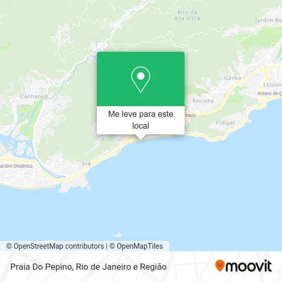 Praia Do Pepino mapa