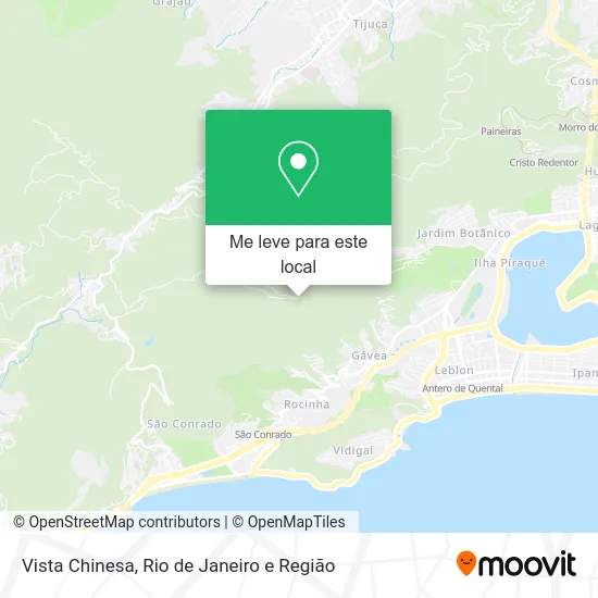 Vista Chinesa mapa
