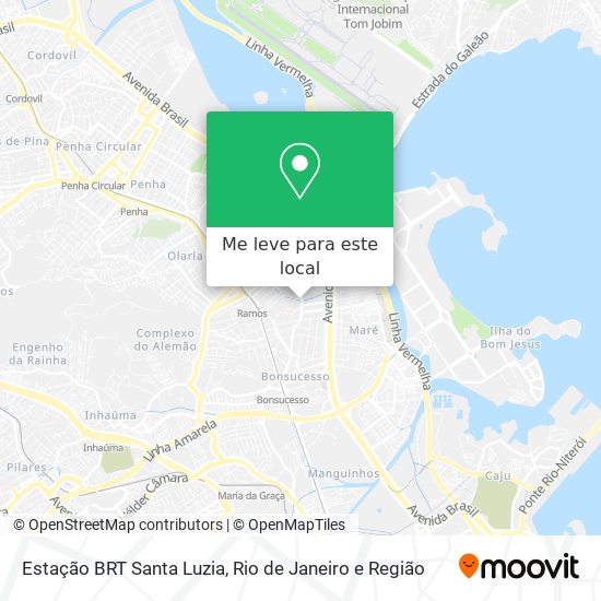 Estação BRT Santa Luzia mapa