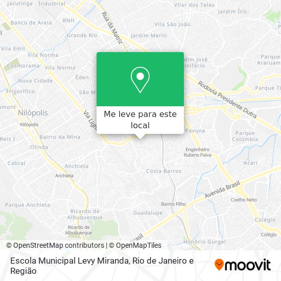 Escola Municipal Levy Miranda mapa