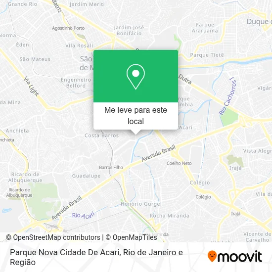 Parque Nova Cidade De Acari mapa