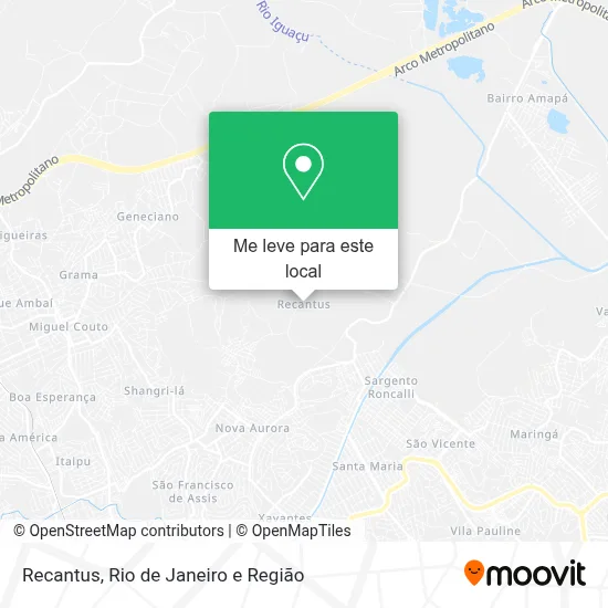 Recantus mapa
