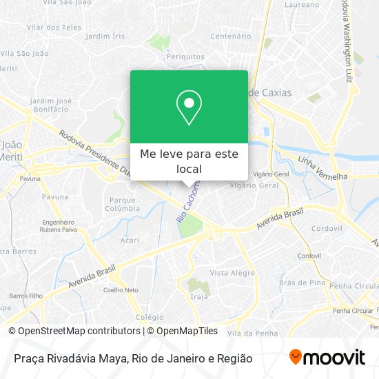 Praça Rivadávia Maya mapa