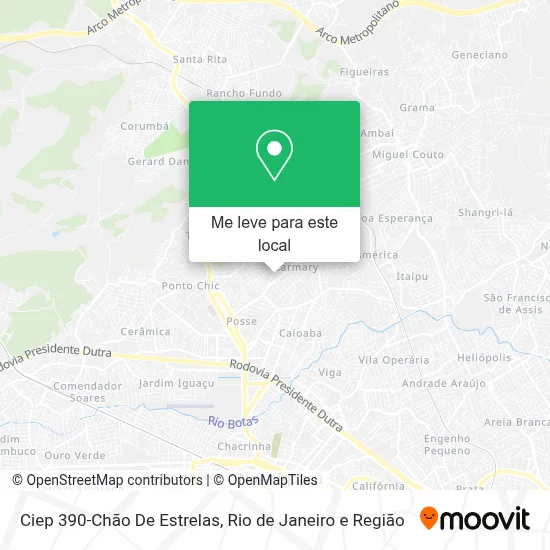 Como chegar até Ciep 390-Chão De Estrelas em Nova Iguaçu de ônibus?