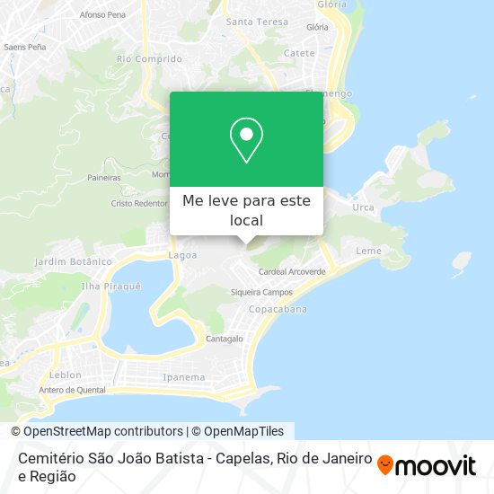 Cemitério São João Batista - Capelas mapa