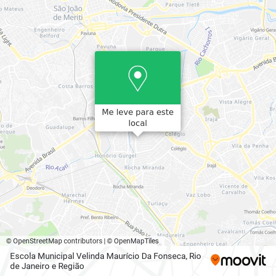 Escola Municipal Velinda Maurício Da Fonseca mapa