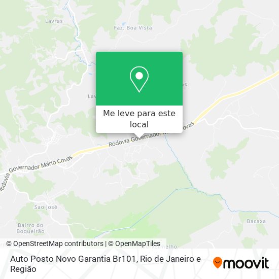 Auto Posto Novo Garantia Br101 mapa