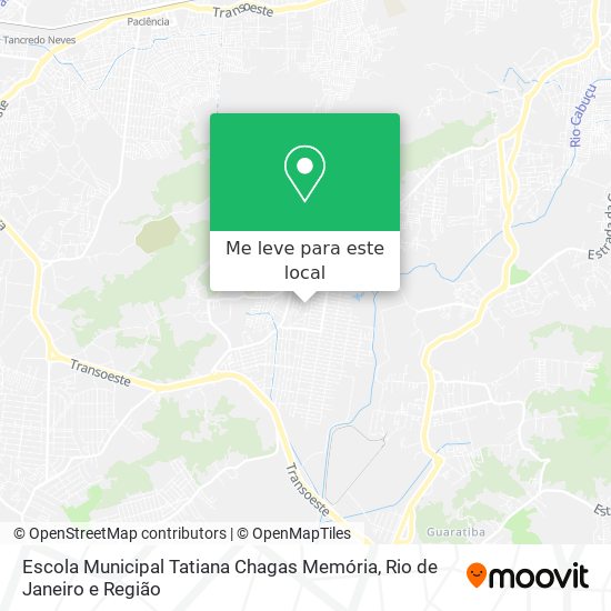 Escola Municipal Tatiana Chagas Memória mapa