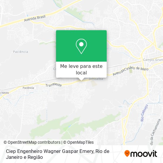 Ciep Engenheiro Wagner Gaspar Emery mapa