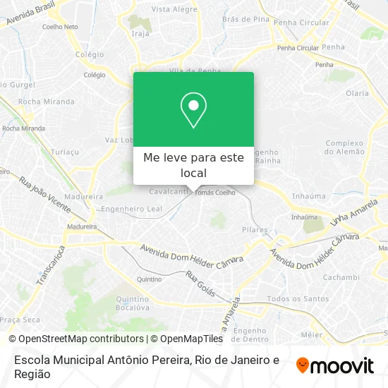 Escola Municipal Antônio Pereira mapa