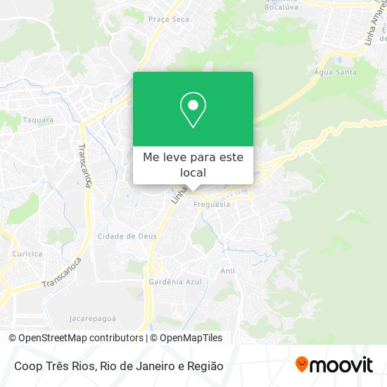 Coop Três Rios mapa