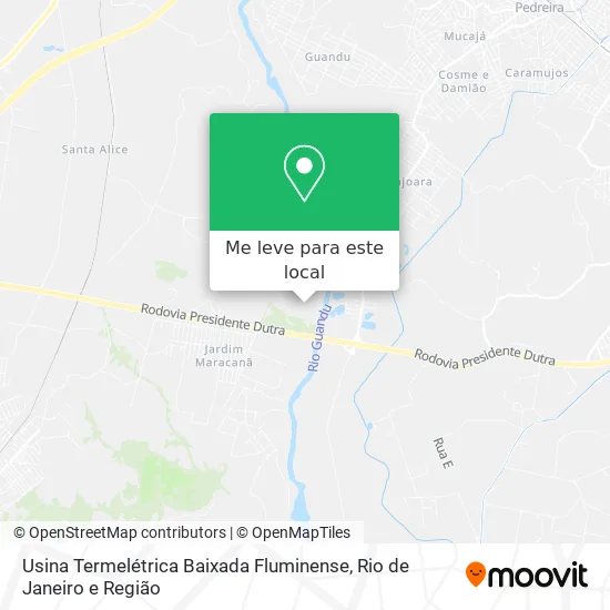 Usina Termelétrica Baixada Fluminense mapa