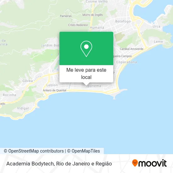 Academia Bodytech mapa