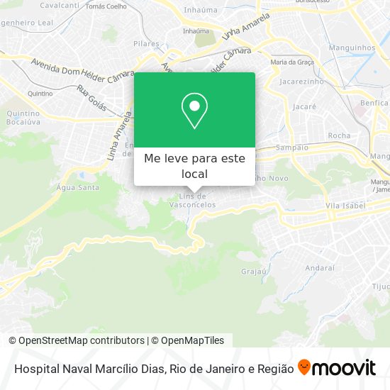 Hospital Naval Marcílio Dias mapa