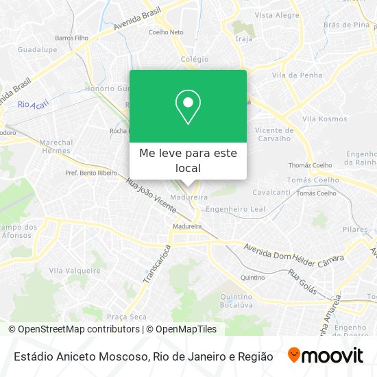 Estádio Aniceto Moscoso mapa