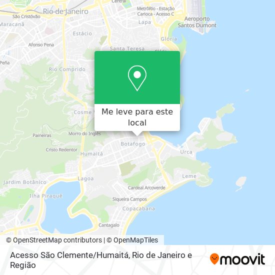 Acesso São Clemente/Humaitá mapa