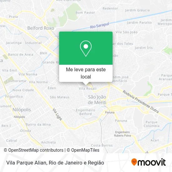 Vila Parque Alian mapa