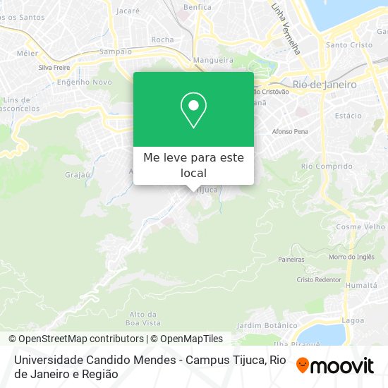 Universidade Candido Mendes - Campus Tijuca mapa