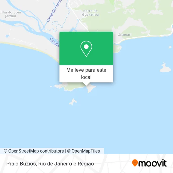 Praia Búzios mapa