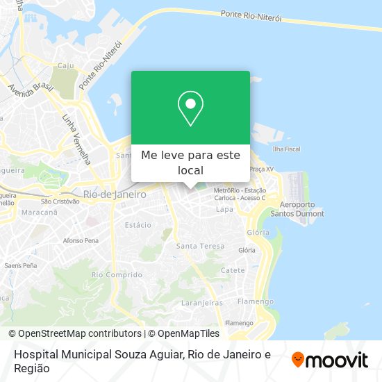 Hospital Municipal Souza Aguiar mapa