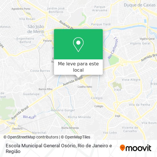 Escola Municipal General Osório mapa