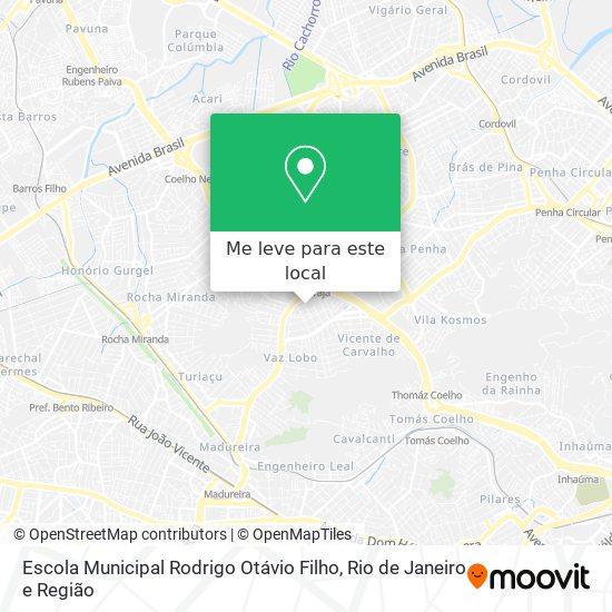 Escola Municipal Rodrigo Otávio Filho mapa