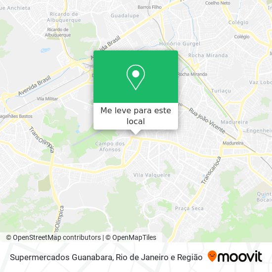 Supermercados Guanabara mapa