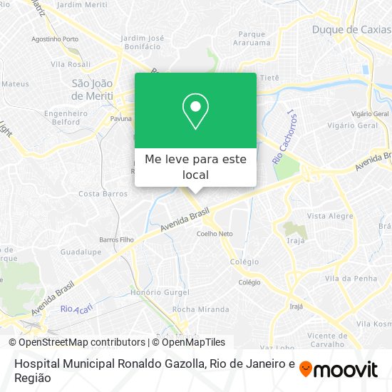 Hospital Municipal Ronaldo Gazolla mapa