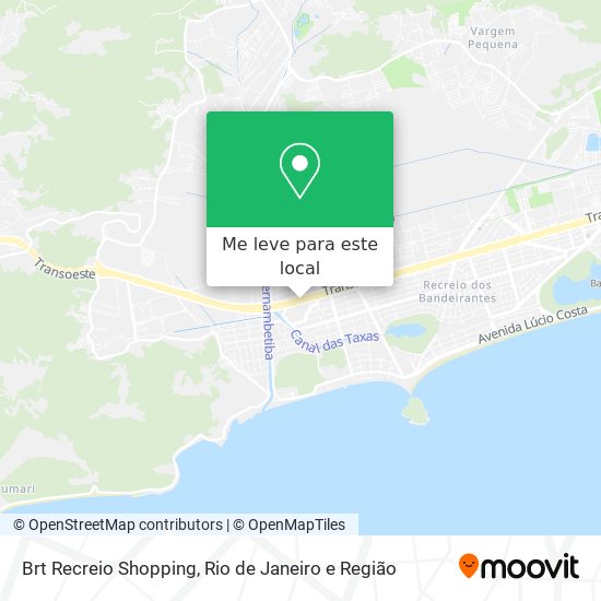 Brt Recreio Shopping mapa