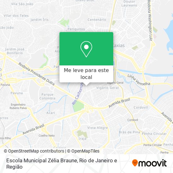 Escola Municipal Zélia Braune mapa