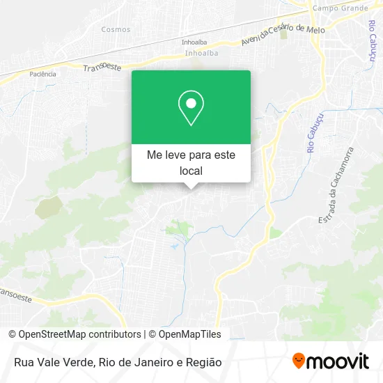 Rua Vale Verde mapa