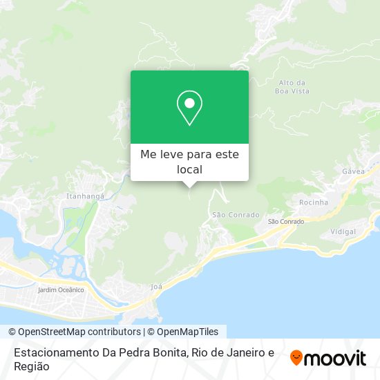 Estacionamento Da Pedra Bonita mapa