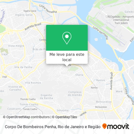 Corpo De Bombeiros Penha mapa