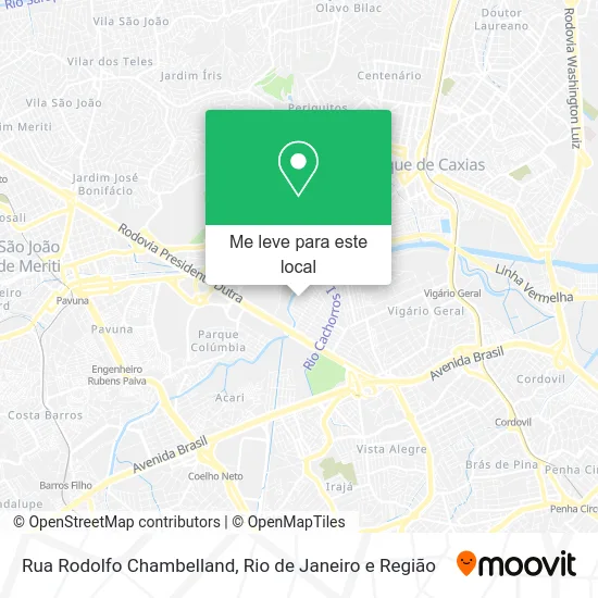 Rua Rodolfo Chambelland mapa