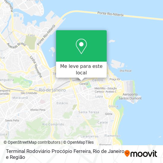Terminal Rodoviário Procópio Ferreira mapa