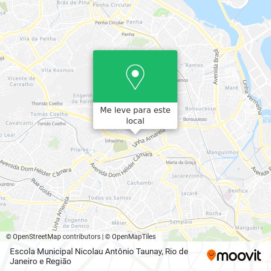Escola Municipal Nicolau Antônio Taunay mapa