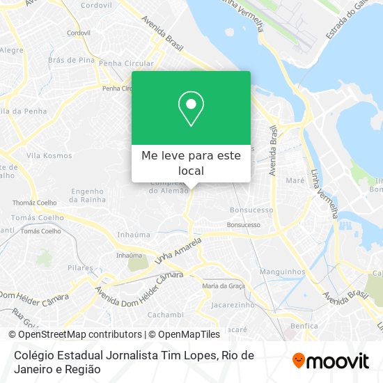 Colégio Estadual Jornalista Tim Lopes mapa