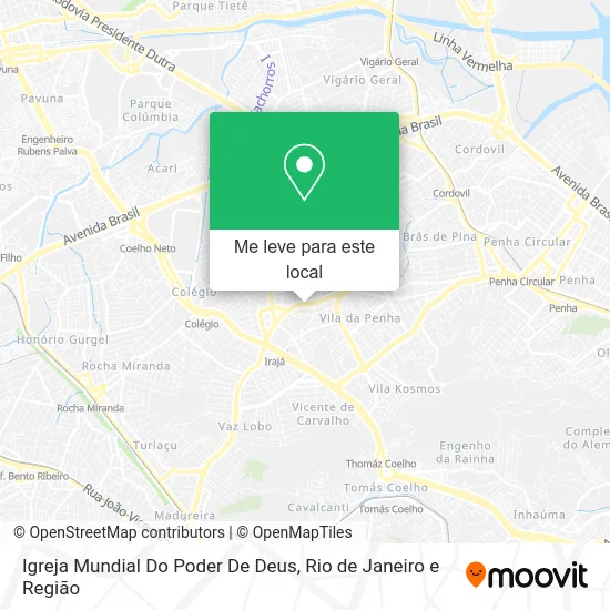 Igreja Mundial Do Poder De Deus mapa