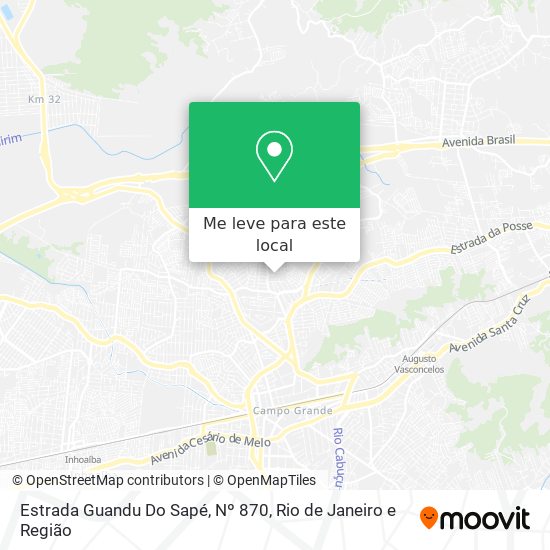 Estrada Guandu Do Sapé, Nº 870 mapa
