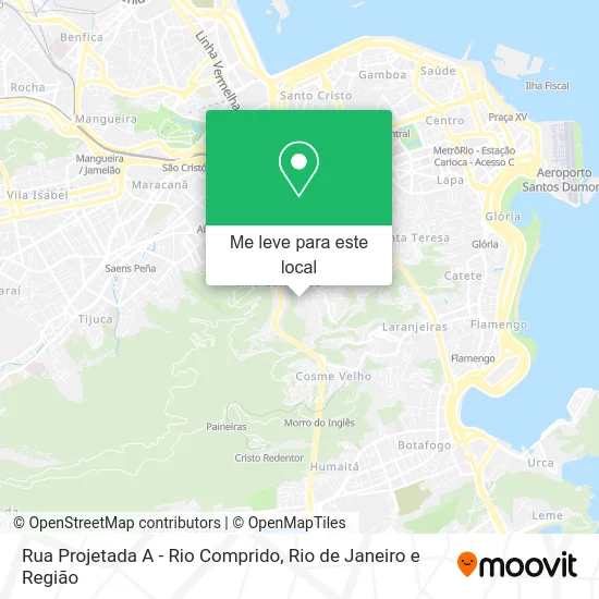 Rua Projetada A - Rio Comprido mapa