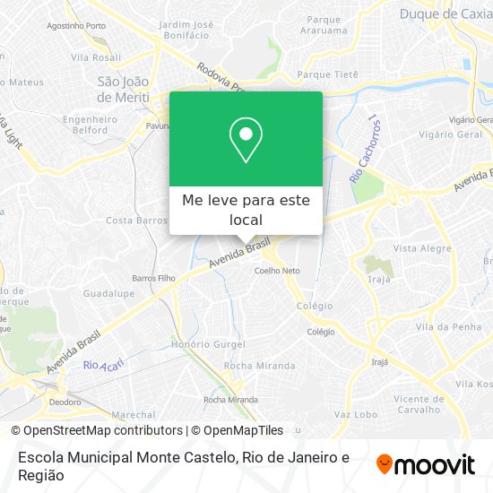 Escola Municipal Monte Castelo mapa