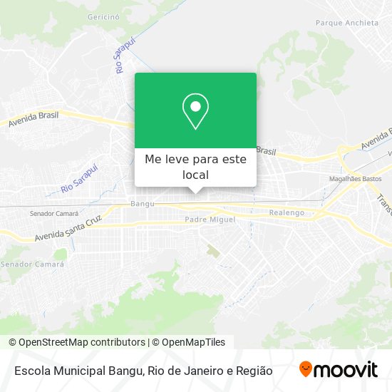 Escola Municipal Bangu mapa