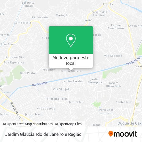 Jardim Gláucia mapa