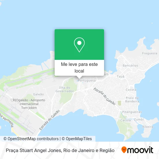 Praça Stuart Angel Jones mapa