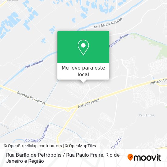 Rua Barão de Petrópolis / Rua Paulo Freire mapa