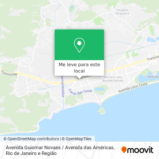Avenida Guiomar Novaes / Avenida das Américas mapa