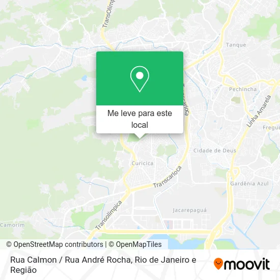 Rua Calmon / Rua André Rocha mapa