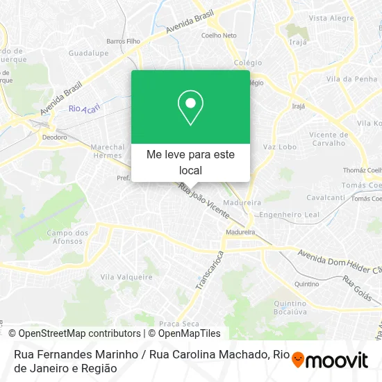 Rua Fernandes Marinho / Rua Carolina Machado mapa