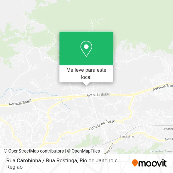 Rua Carobinha / Rua Restinga mapa